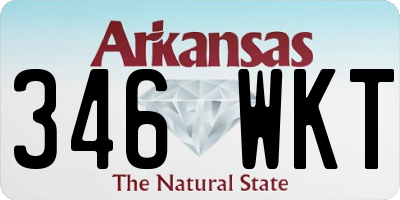 AR license plate 346WKT