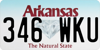 AR license plate 346WKU