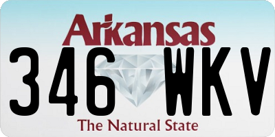 AR license plate 346WKV