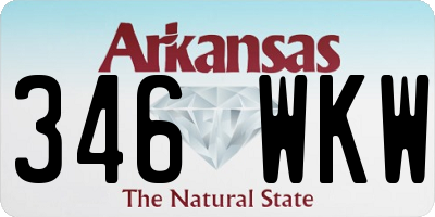 AR license plate 346WKW