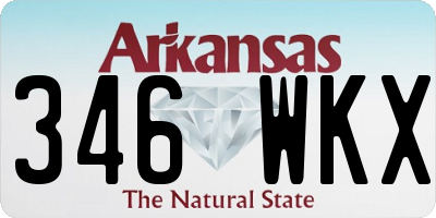 AR license plate 346WKX