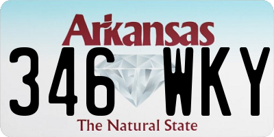 AR license plate 346WKY