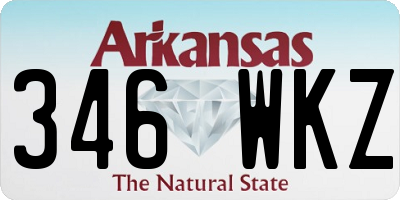 AR license plate 346WKZ