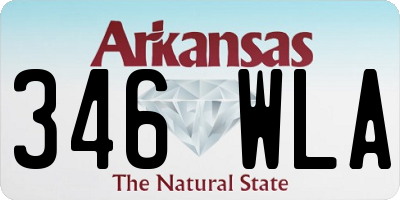 AR license plate 346WLA