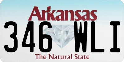 AR license plate 346WLI