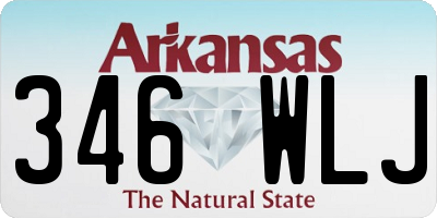 AR license plate 346WLJ