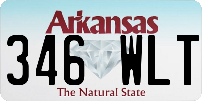 AR license plate 346WLT