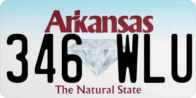 AR license plate 346WLU