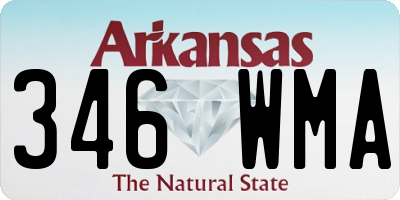 AR license plate 346WMA