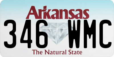 AR license plate 346WMC