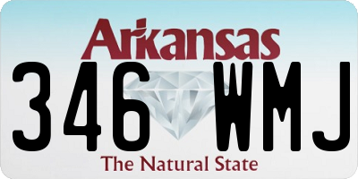 AR license plate 346WMJ