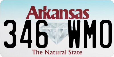 AR license plate 346WMO