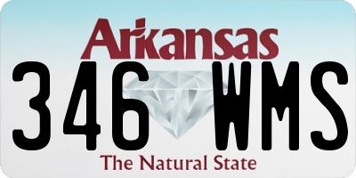 AR license plate 346WMS