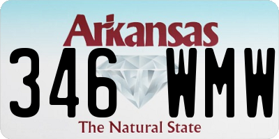 AR license plate 346WMW