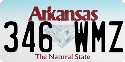 AR license plate 346WMZ