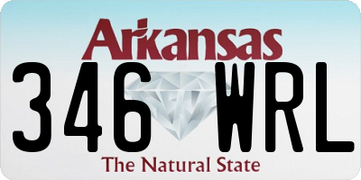 AR license plate 346WRL