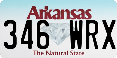 AR license plate 346WRX