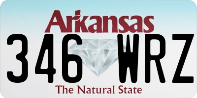 AR license plate 346WRZ