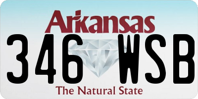 AR license plate 346WSB