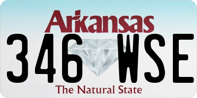 AR license plate 346WSE