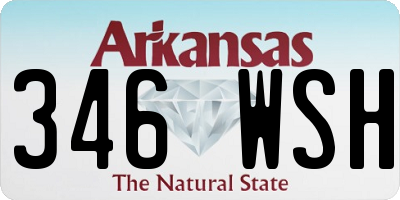 AR license plate 346WSH