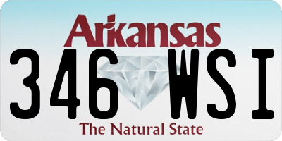 AR license plate 346WSI