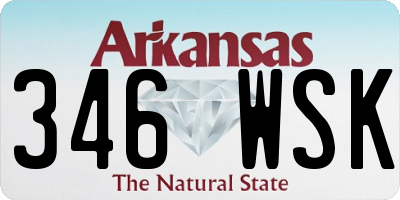 AR license plate 346WSK