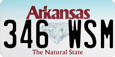 AR license plate 346WSM