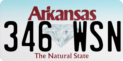 AR license plate 346WSN