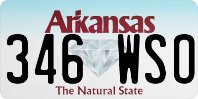 AR license plate 346WSO
