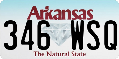 AR license plate 346WSQ