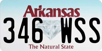 AR license plate 346WSS
