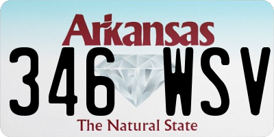 AR license plate 346WSV