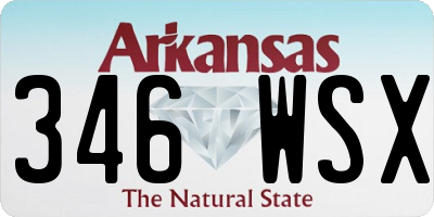 AR license plate 346WSX