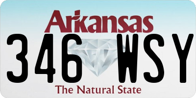 AR license plate 346WSY