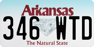AR license plate 346WTD