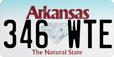 AR license plate 346WTE