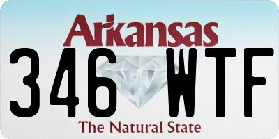 AR license plate 346WTF