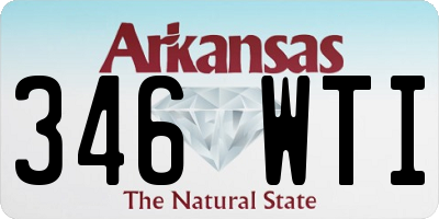 AR license plate 346WTI