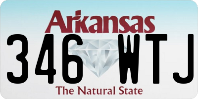 AR license plate 346WTJ