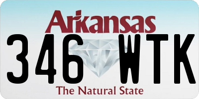 AR license plate 346WTK