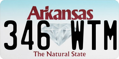 AR license plate 346WTM