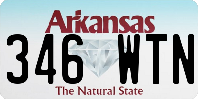 AR license plate 346WTN