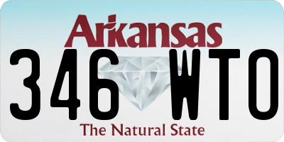 AR license plate 346WTO
