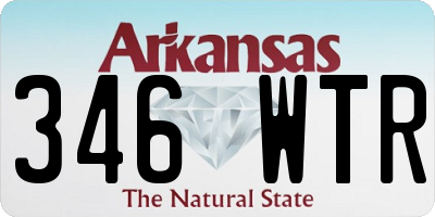 AR license plate 346WTR