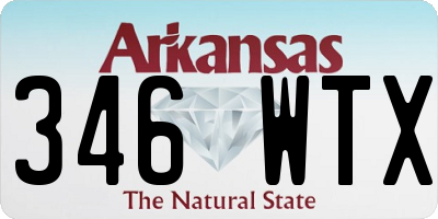 AR license plate 346WTX