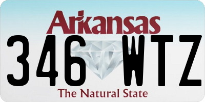 AR license plate 346WTZ