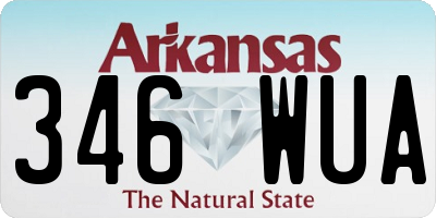 AR license plate 346WUA