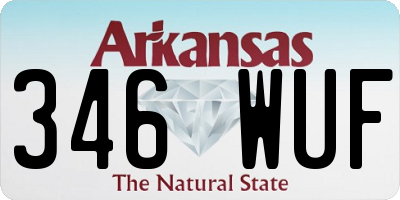 AR license plate 346WUF