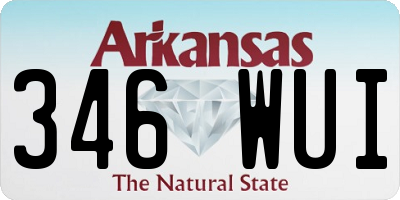 AR license plate 346WUI